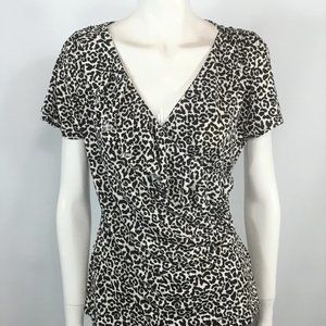 White House Black Market Jersey Ruffle Top